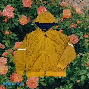 Vintage nike jacket with hood yellow windbreaker